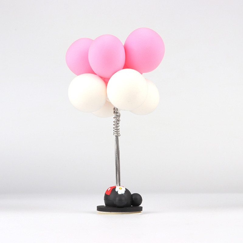 Creatieve Bekentenis Ballon Auto Decoratie Middenconsole Decoratie Auto-interieur Accessoires Leuke Zoete Decoratie Accessoires: Pink and white