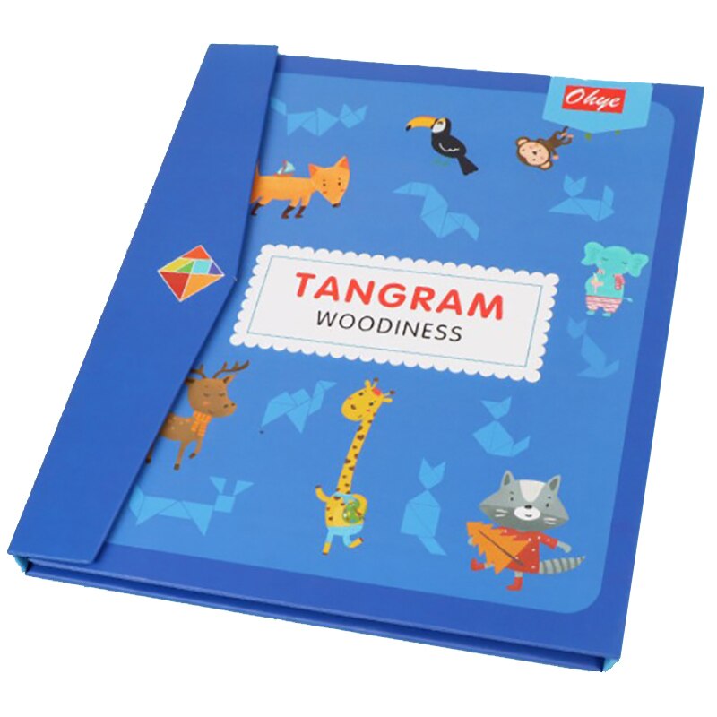 Puslespil magisk bog et barns liv puslespil magnetisk tangram børn: Blå