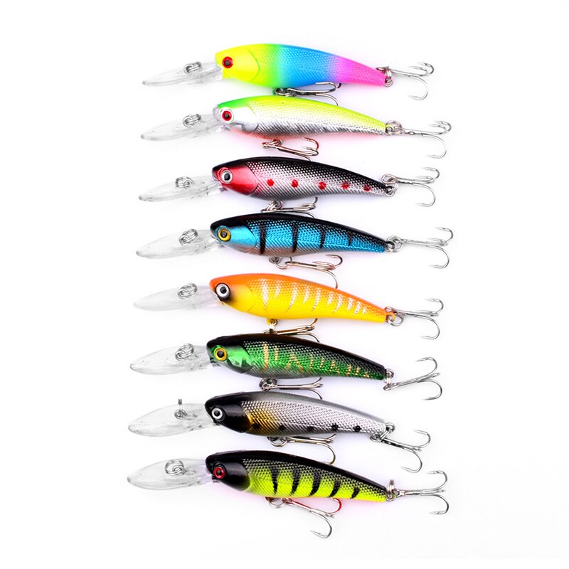 Conjunto de Señuelos de Pesca, cebo duro de pesca, Mini pececillo que flota, cebo oscilante, Crankbait Crazy Wobblers, Señuelos de Pesca biónicos artificiales