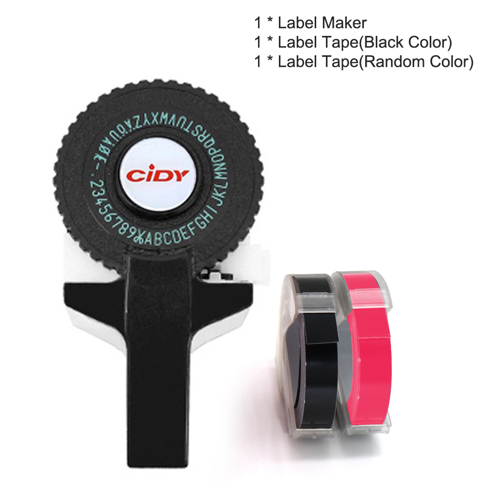 Etichettatrice manuale portatile fai da te 3D goffratura etichetta scrittore stampante macchina da scrivere con plastica PVC 9mm etichette nastri macchina per scrivere