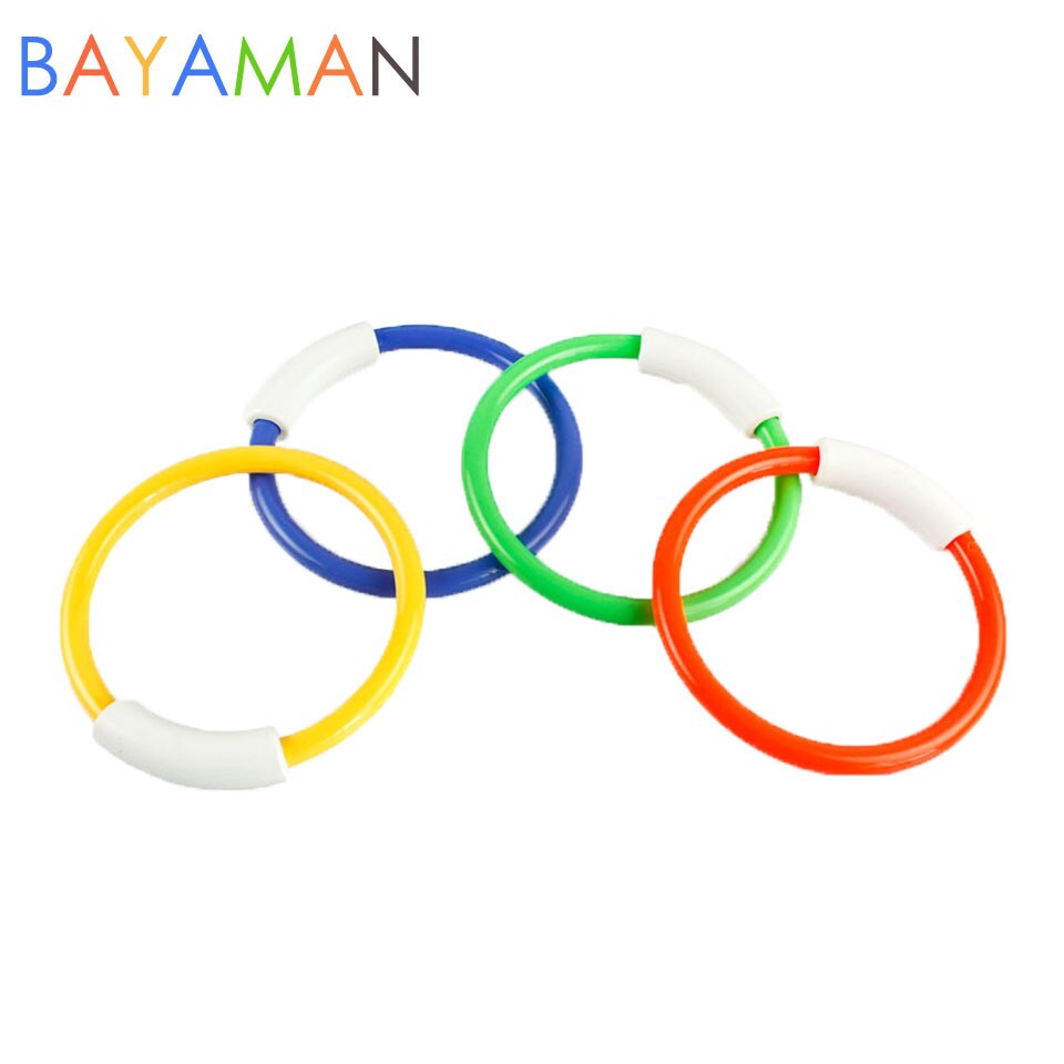 4 stücke Dive Ring Schwimmen Spielzeug Schwimmen Hilfe für Kinder Wasser Spielen Sport Kinder Tauchen Strand Sommer Spielzeug