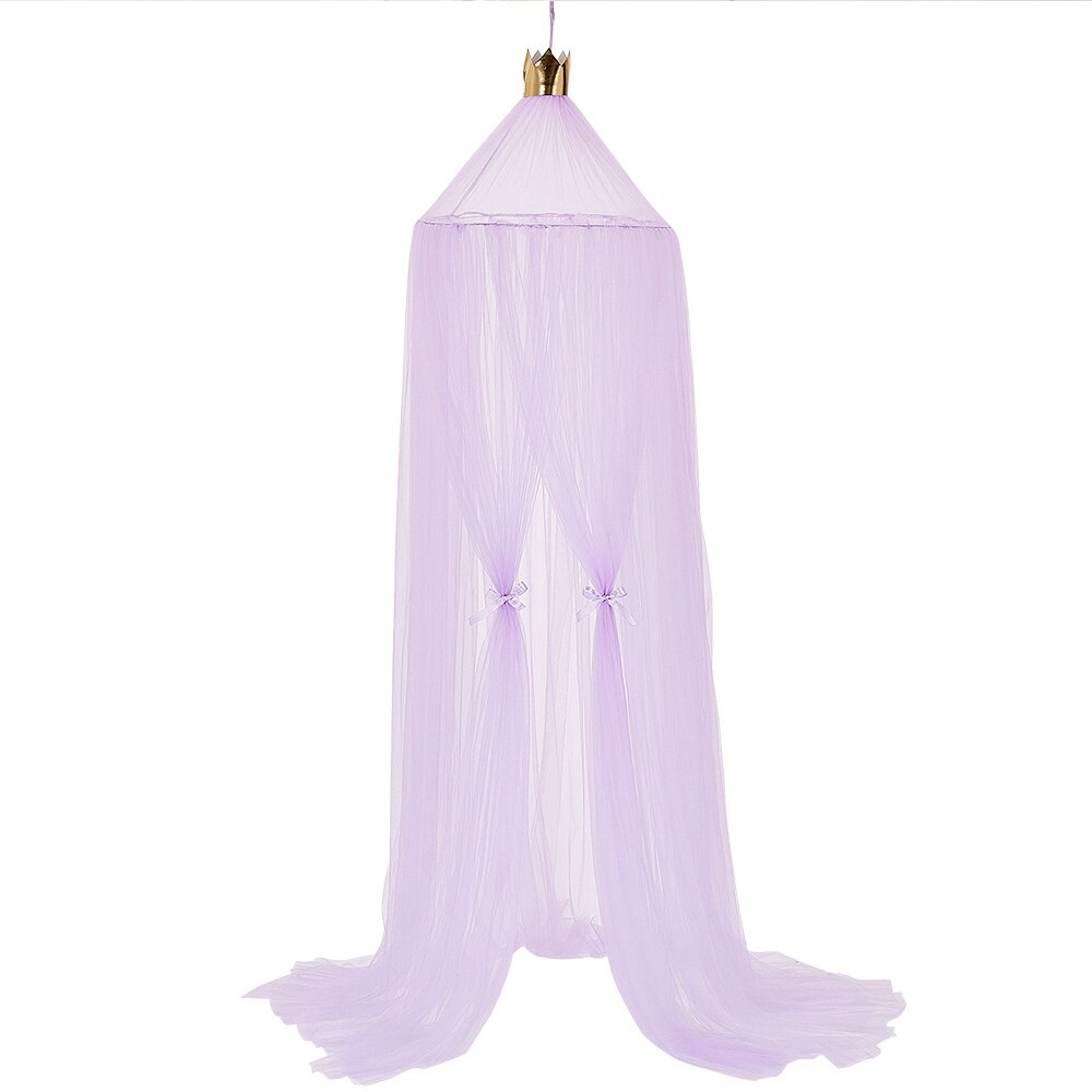 Baby Bed Foldable Mosquito Net Kids Bedding Dome Crown Hanging Canopy Curtain Princess Play Tent Girl Cribs Baby Room Decoration: WJ3664F