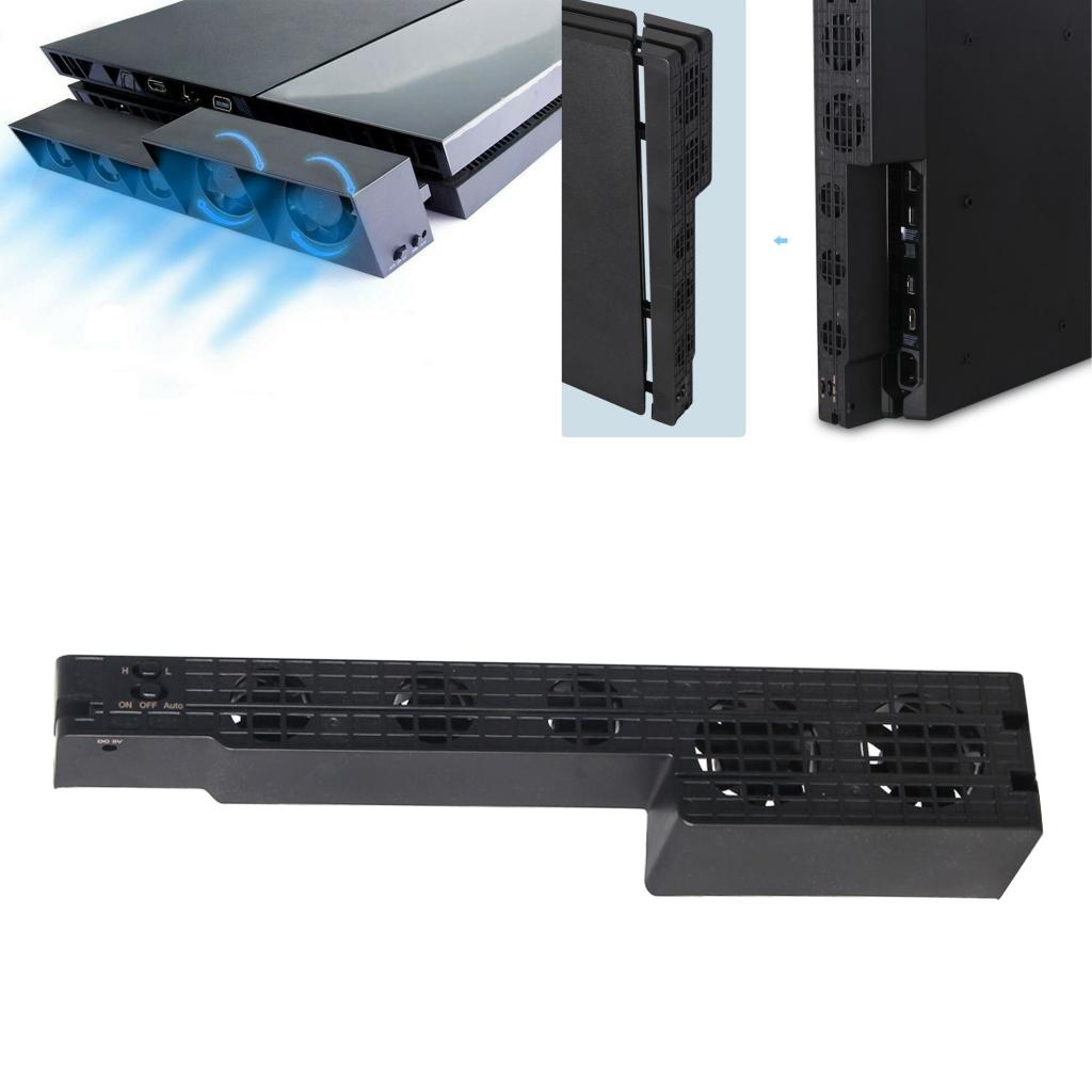 Ventola di raffreddamento per PS4 ProConsole USB 5 ventole esterne Super Turbo controllo della temperatura per Console 4 Pro