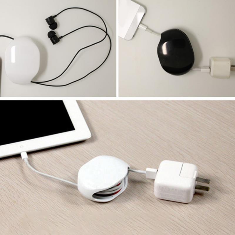 Søt bærbar super ledning flokefri bærbar sjef øretelefon ledning opptrekker pakke inn kabelholder kabel opptrekker metalltråd organizer