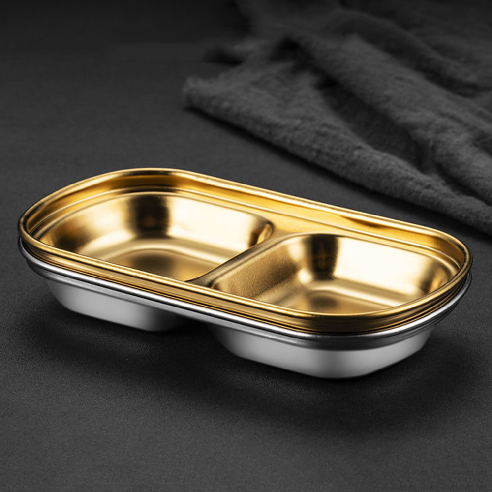 Roestvrijstalen kruidenbordjes voor op de camping, schaal voor saus, kruidenbordjes, peperschaaltjes, braadsauzen, schaaltjes, barbecueservies