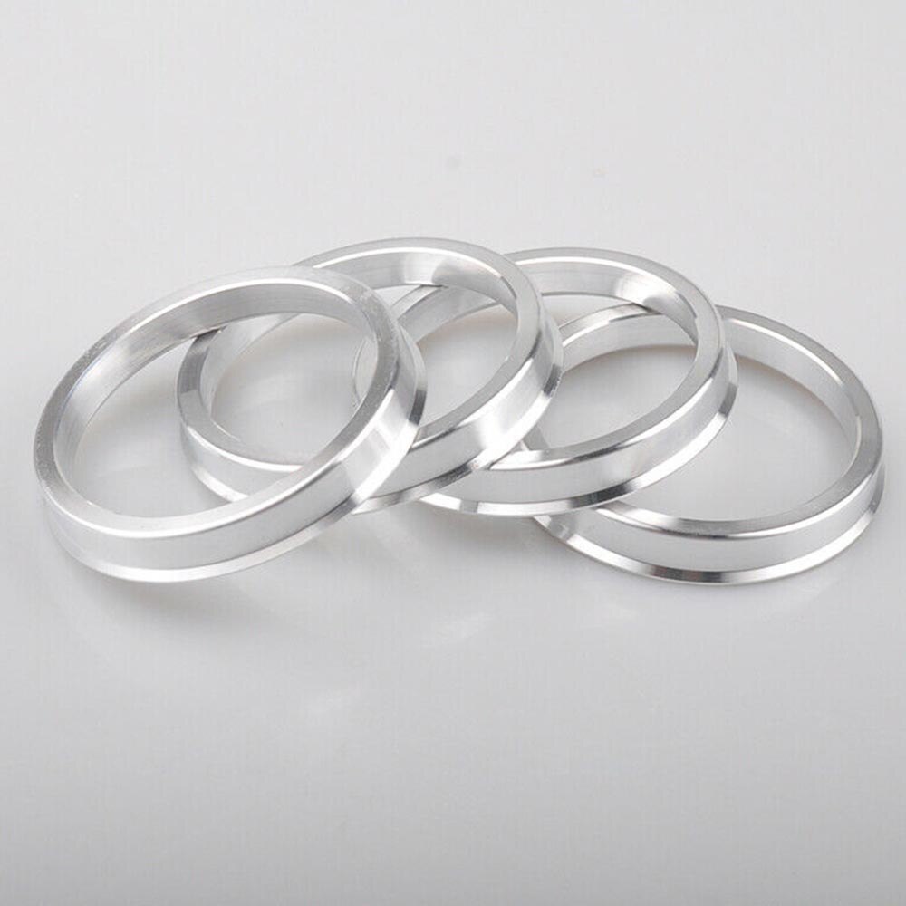 OD 65.1 To ID 60.1 Center hub ring All cars Silver Tone 4 Pcs Wheel Hub Ring