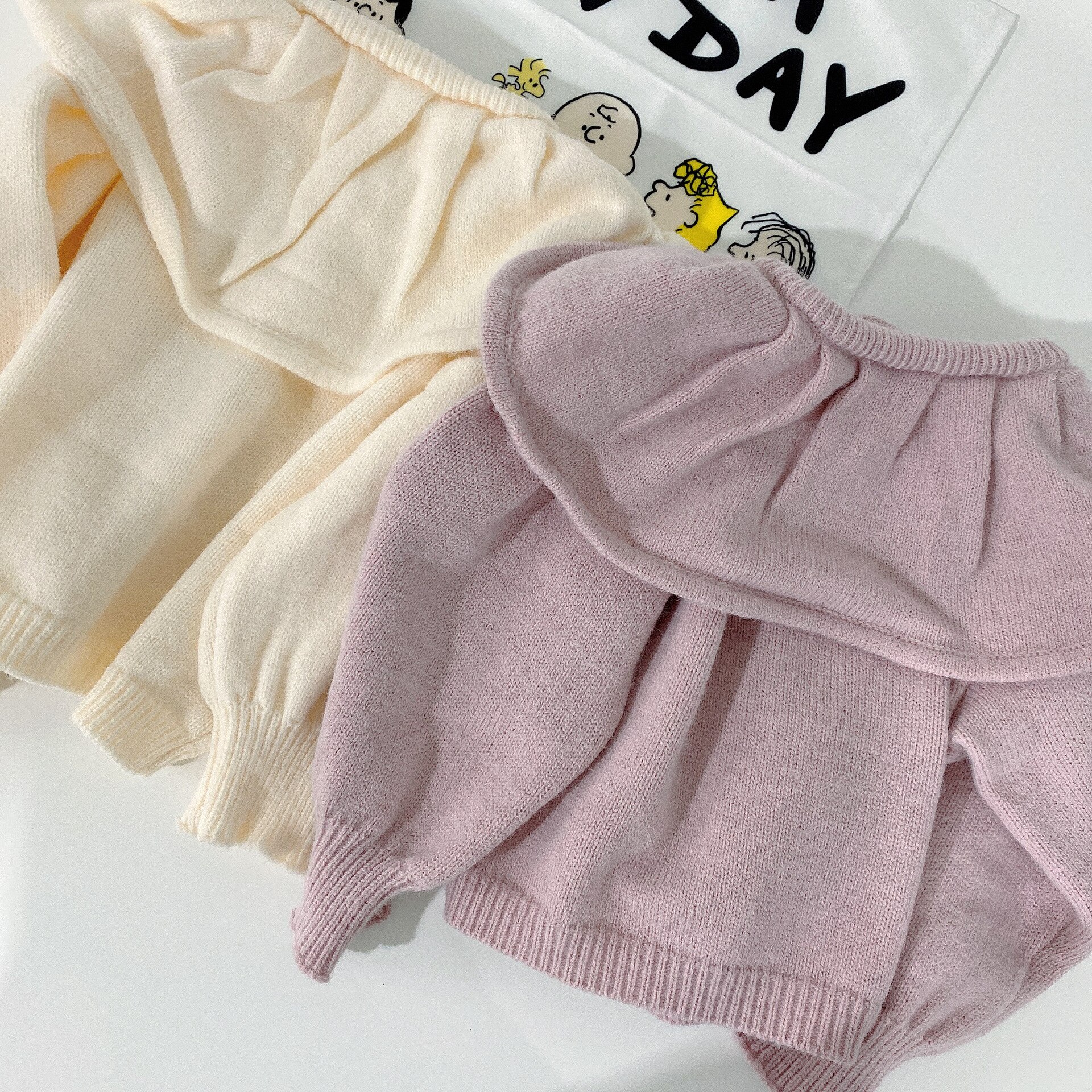 Schattige Prinses Meisjes Herfst Lange Mouw Ruches Single Breasted Tops Bovenkleding Gebreid Vest Jas Kids Baby Meisjes Trui Jas