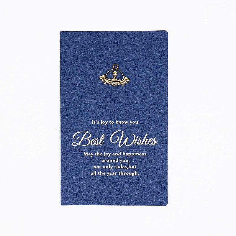 Blue vintage metal series greeting card with envelope birthday card handwritten Invitation card message card: 1