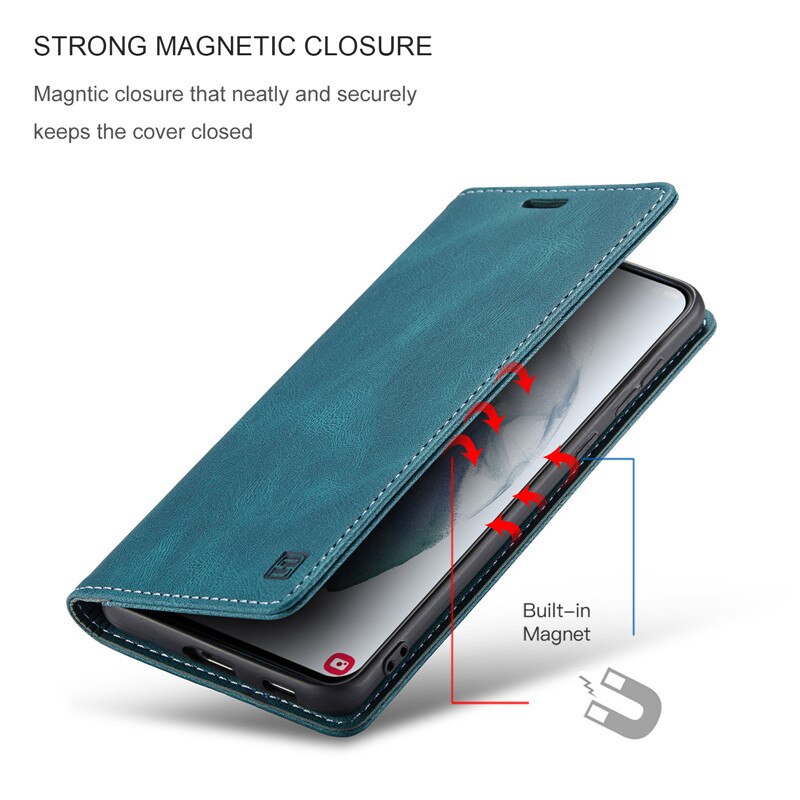 Samsung galaxy s21 5g caso carteira cartão magnético flip capa para galaxy s21 fe caso de telefone de couro luxo capa suporte