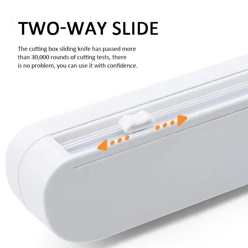 Food Wrap Dispenser Foil Cling Film Roll Baking Parchment Cutter Plastic Holder Food Wrap Dispenser Foil