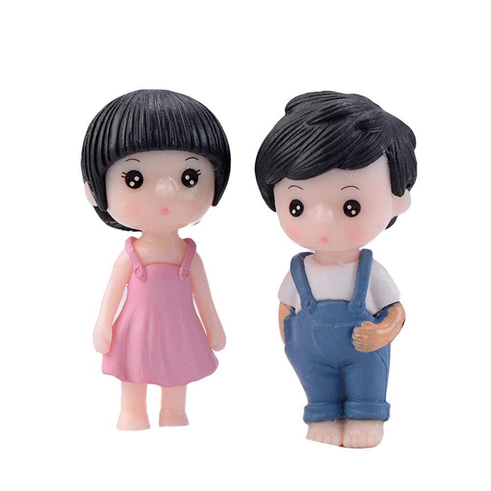 Mini park benk bestefar bestemor modell miniatyr plast hage statuer landskap hage dekor ornament skulpturer: 11