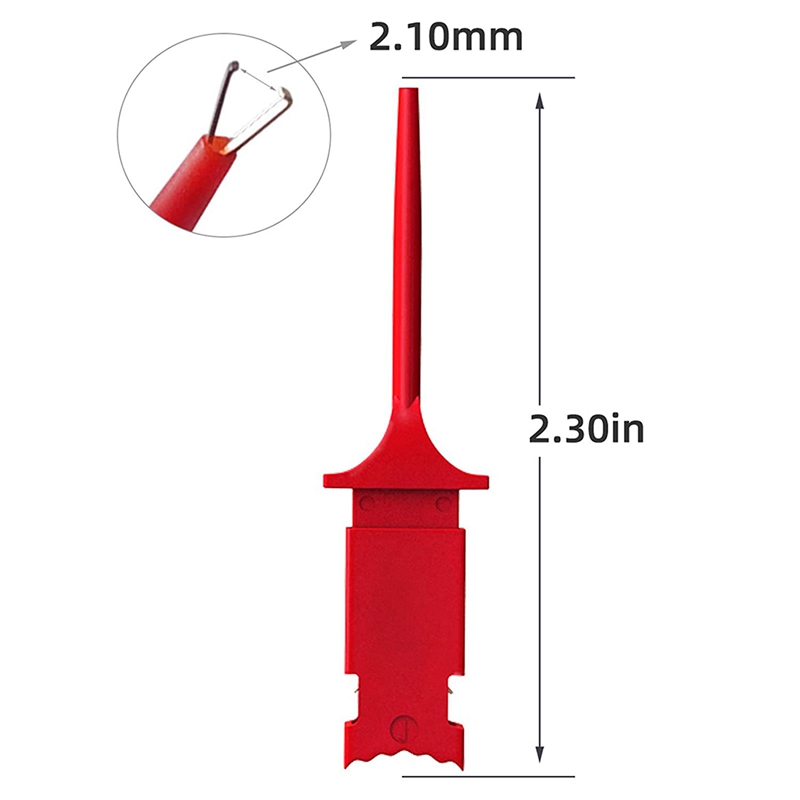 Mini Grabber SMD IC Test Hooks 12PCS Flat Test Clips For Electrical Testing 6 Colors