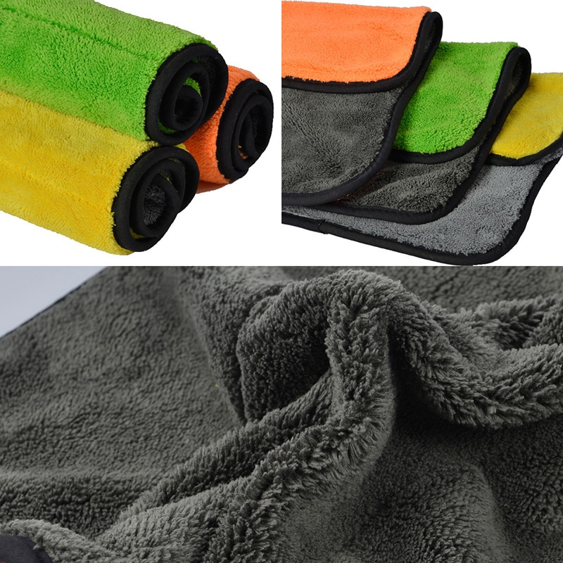 Super Thick Plush Microfiber Car Cleaning Cloths AUTOYOUTH Car Care Microfibre Wax Polishing Detailing Towels 45cmx38cm 3 Colors