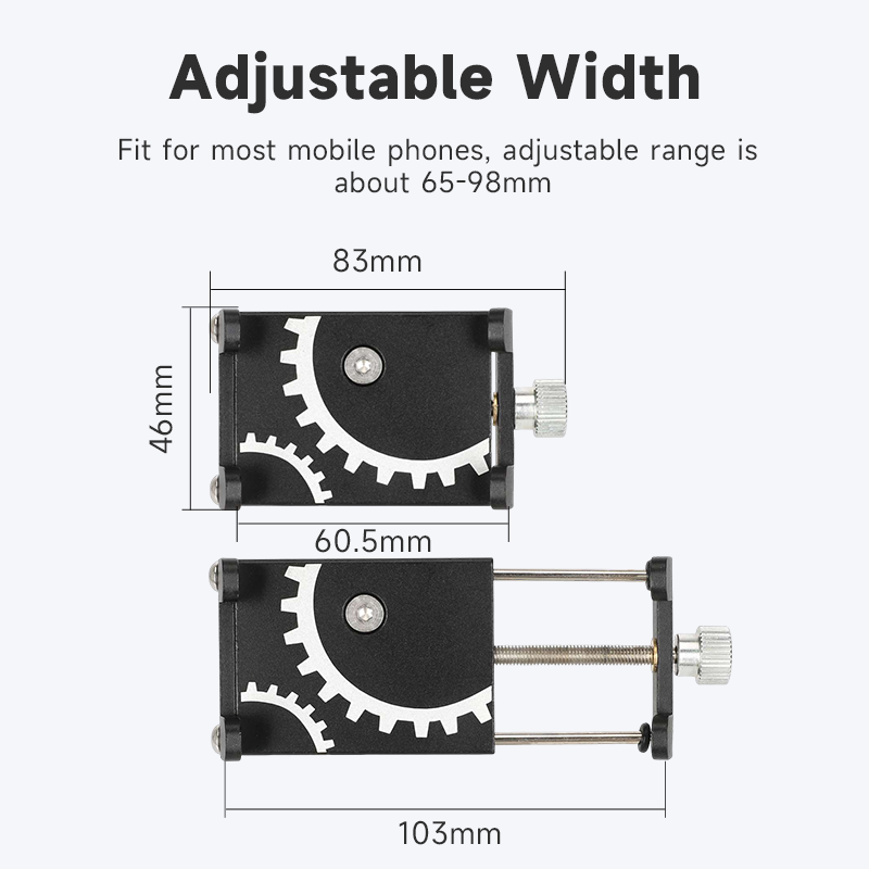 Universele aluminium mobiele telefoonhouder Verstelbare mobiele telefoonhouder Aluminium telefoonclip Fiets Scooteraccessoires