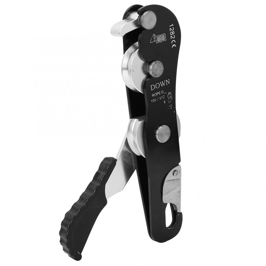 Abrazadera de cuerda para escalada en roca, mosquetón con freno automático, Pinza de agarre, accesorios de escalada, 150kg