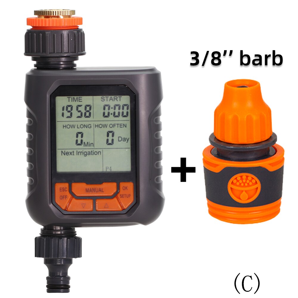 Tuin Sprinkler Timer Automatische Programmeerbare Digitale Water Timer IP65 Waterdicht Voor Lawn Watering Systeem Irrigatie Controller: C