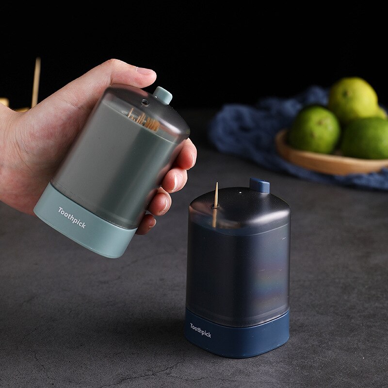 Automatic Pressing Toothpick Box Pop-Up Toothpick Bucket Portable Toothpick Holder Home Deco Kitchen Accessories