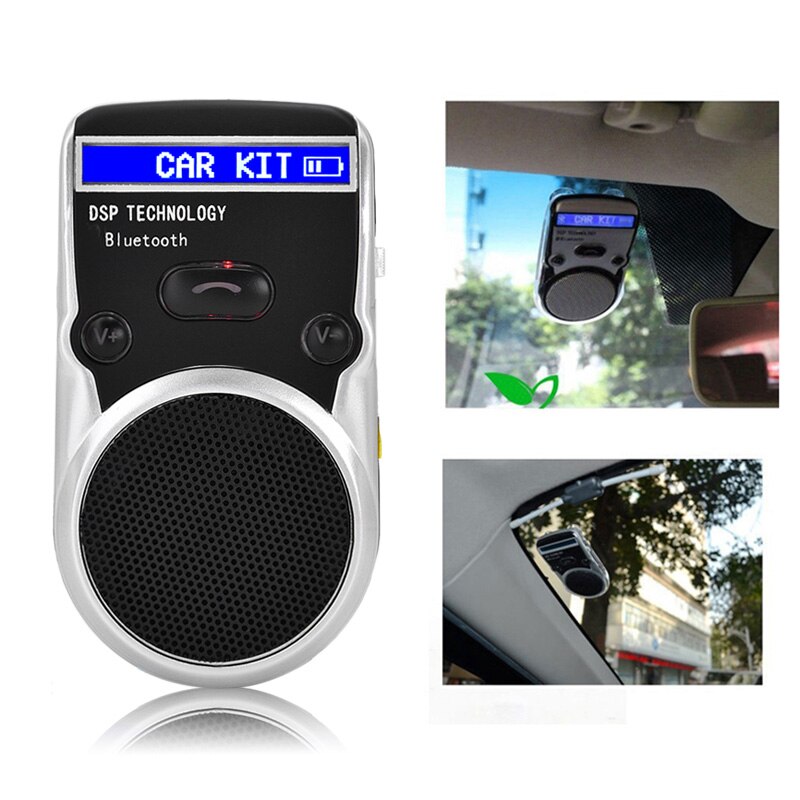 Aux Bluetooth Carkit Handsfree Draadloze Noise Cancelling Bluetooth Ontvanger Auto Speakerphone Carkit Multipoint Clip Zonneklep