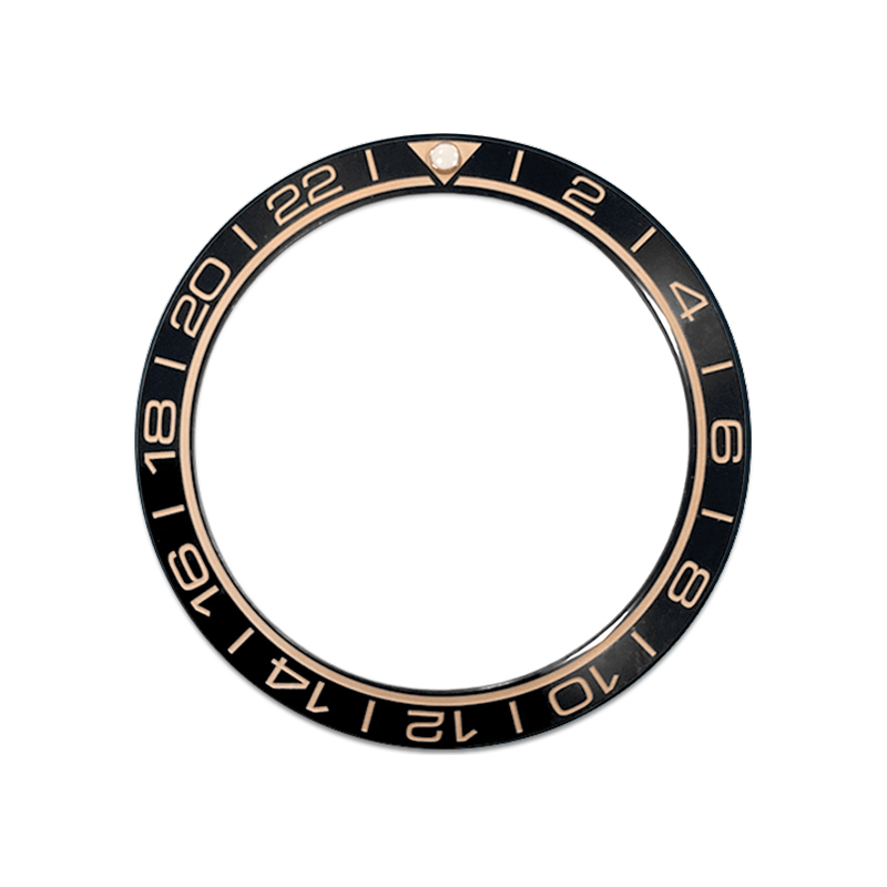Bague d'insertion de lunette en céramique incurvée, SKXHouseSKX009 SRPD Gstuff SUB Seahorse Series, boîtier de montre, partie d'anneau avec autocollant, 38mm x 30.7mm: T18/22