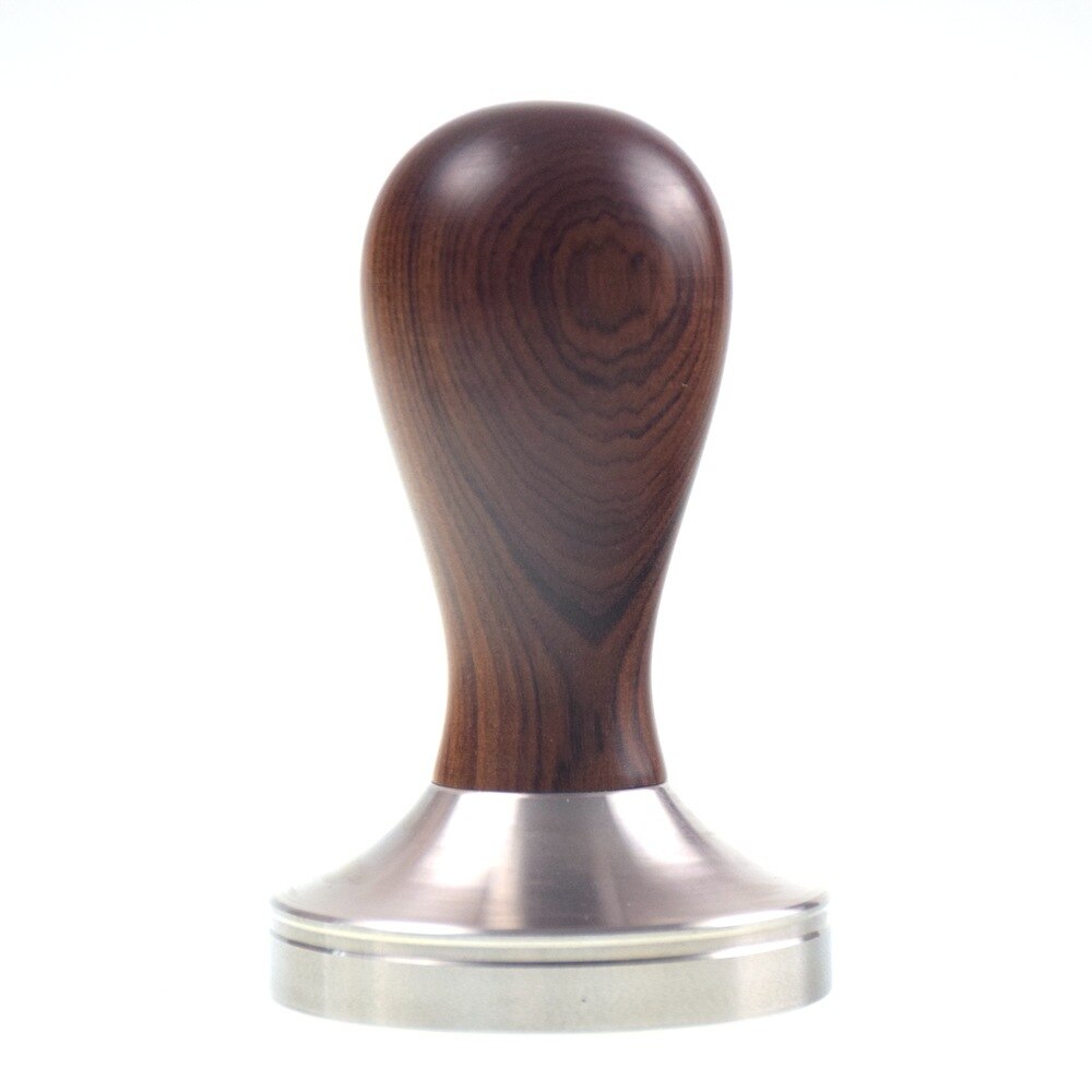 1/49/51/53/57. 5/58/58,35mm Chacate Schwarz Holz Tamper Kaffee Pulver Hammer mit 304 Edelstahl Basis Kaffee Zubehör: Flat Base 51mm