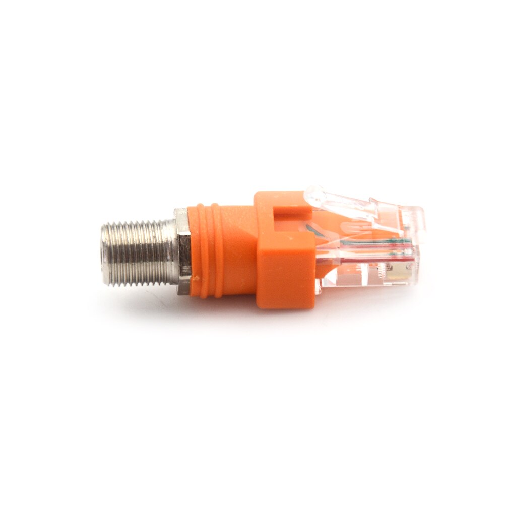 F-Type Connector RF Female To RJ45 Male Coaxial Barrel Coupler Adapter Coax Adapter RJ45 To RF Connector