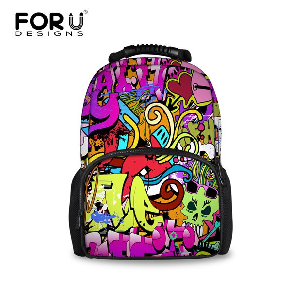 FORUDESIGNS 3D Graffiti del Modello delle Donne di Zaino Casual Spalla Zaini Per Le Ragazze Adolescenti Sacchetti del Computer Portatile di Viaggi Zaino Mochilas: W1308A