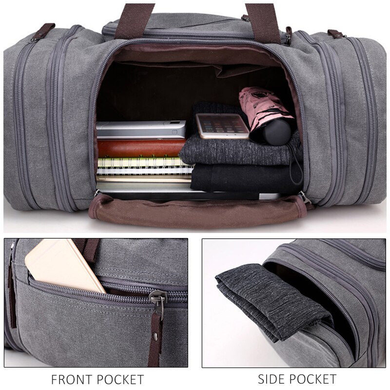 Mannen Canvas Reistassen Bagage Tassen Grote Capaciteit Duffel Reizen Handtas Voor Mannen Casual Weekend Schoudertas