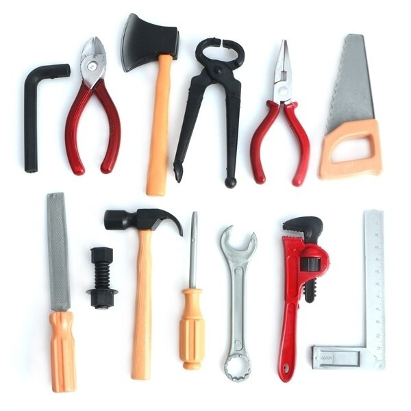 Neue 14 teile/paket Pretend Play Werkzeug Set Kunststoff Garten Gebäude Tool Kits Set Kinder DIY Spaß Bau Pädagogisches Spielzeug