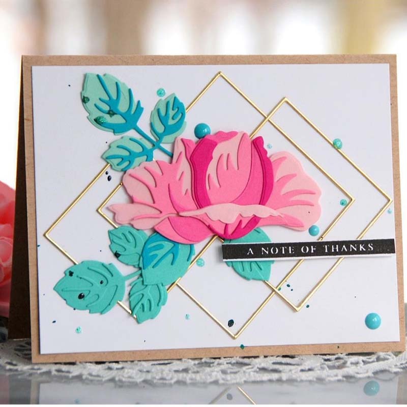 Square Border frame metal die cutting dies set DIY decorative Scrapbook Paper Card die cut making Crafts embossing Stencil