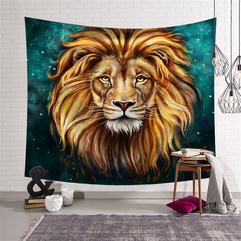 Tapiz de cráneo de Mandala para colgar en la pared, tapices de cambio de fase de Luna, decoración de dormitorio: F