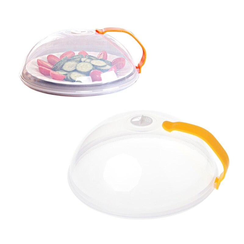 Microwave Oven Plate Cover Non Stick Air Vent Splatter Lid Dustproof Dish Cap