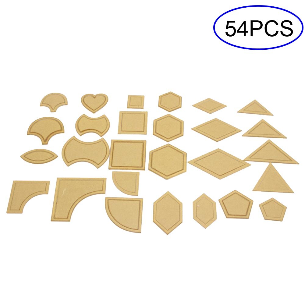 54 stk blandede quilteskabeloner diy værktøjer akryl sy stencil patchwork quilter styling værktøj håndlavet sy tilbehør  h99f