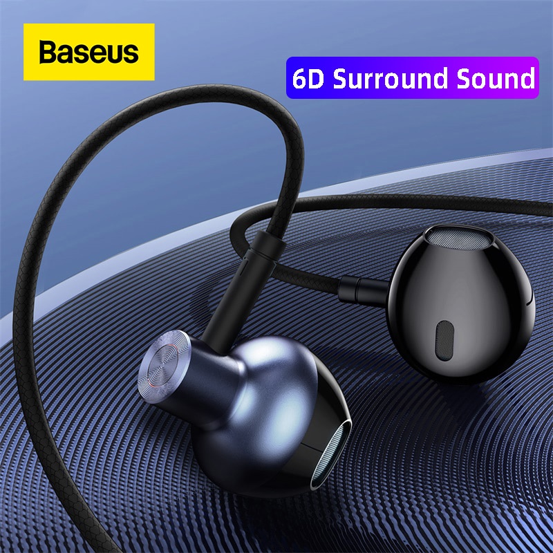 Baseus H19 Oortelefoon Stereo Headset In-Ear Oordopjes 3.5Mm Jack Draad Oortelefoon Met Microfoon Voor Iphone 6S xiaomi Samsung Fone De Ouvido