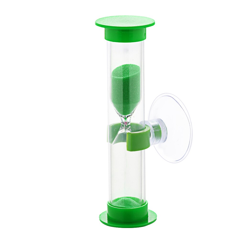 Minuterie de douche pour enfant, 3 minutes, ventouse colorée, sablier, horloge de sable, minuterie de douche, brossage des dents, minuterie de jeu: green