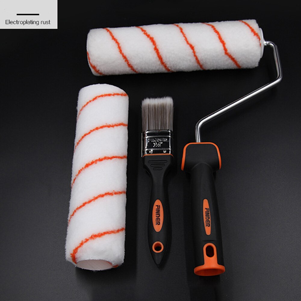 8pcs in 1 set Paint Runner Pro Roller Brush Handle Tool Room Wall Paint Brush Set