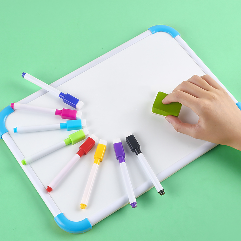 8 kleuren whiteboard droge markers wissen kleine pen magneet tekening gekleurde pennen voor kinderen marker uitwisbare pennen veeg magnetische pennen