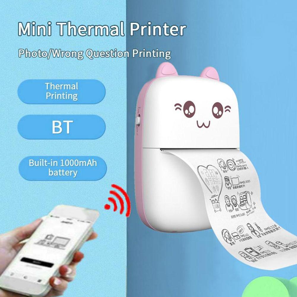 Mini Portable Printer Photo Pocket Photo Bluetooth Sticker Printer 200 Thermal Stable Printer DPI Mobile Label V4.0 Receipt