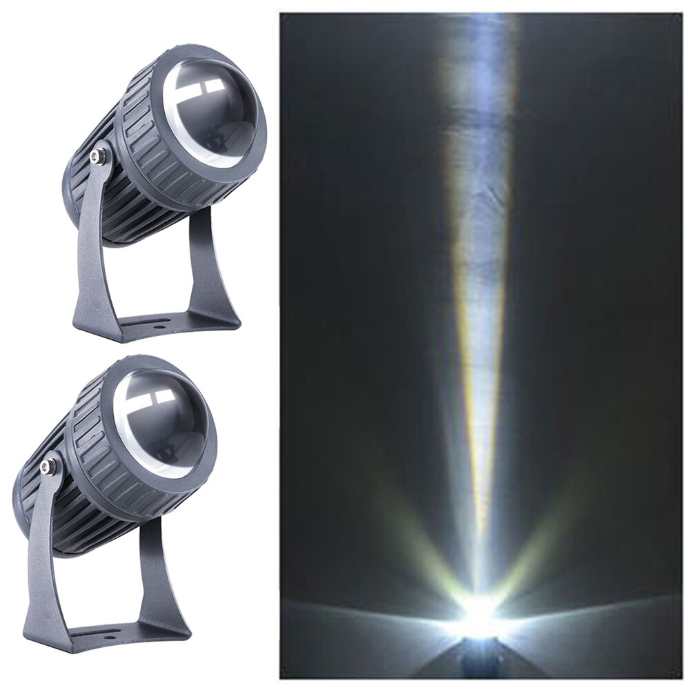 draussen LED RGB Flutlicht 110V 220V 10W Wasserdichte Scheinwerfer mit Schmalen Strahl Winkel Landschaft Straße Garten Platz flutlicht: 2Stck 10W Weiß