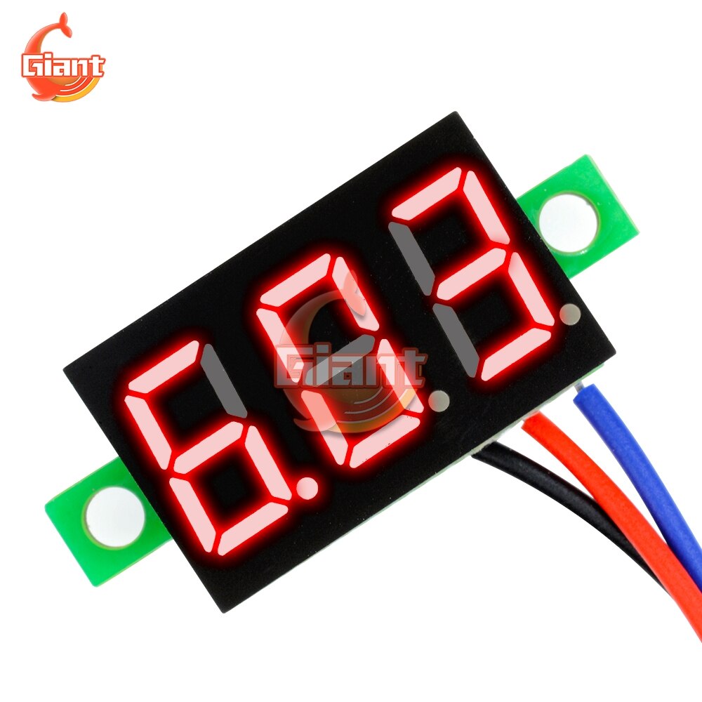 0.36 Inch Digitale Voltmeter Mini Led Auto Voltmeter Voltage Volt Meter Voltage Indicator Panel Batterij Monitor Dc 0-30V 5V 12V: Red