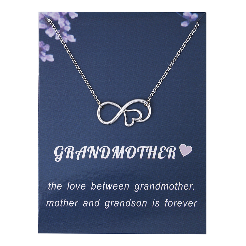 Korean Necklace Jewelry Mother daughter Wife grandmother Infinite love 8 Pendant Necklace: 6323-silver