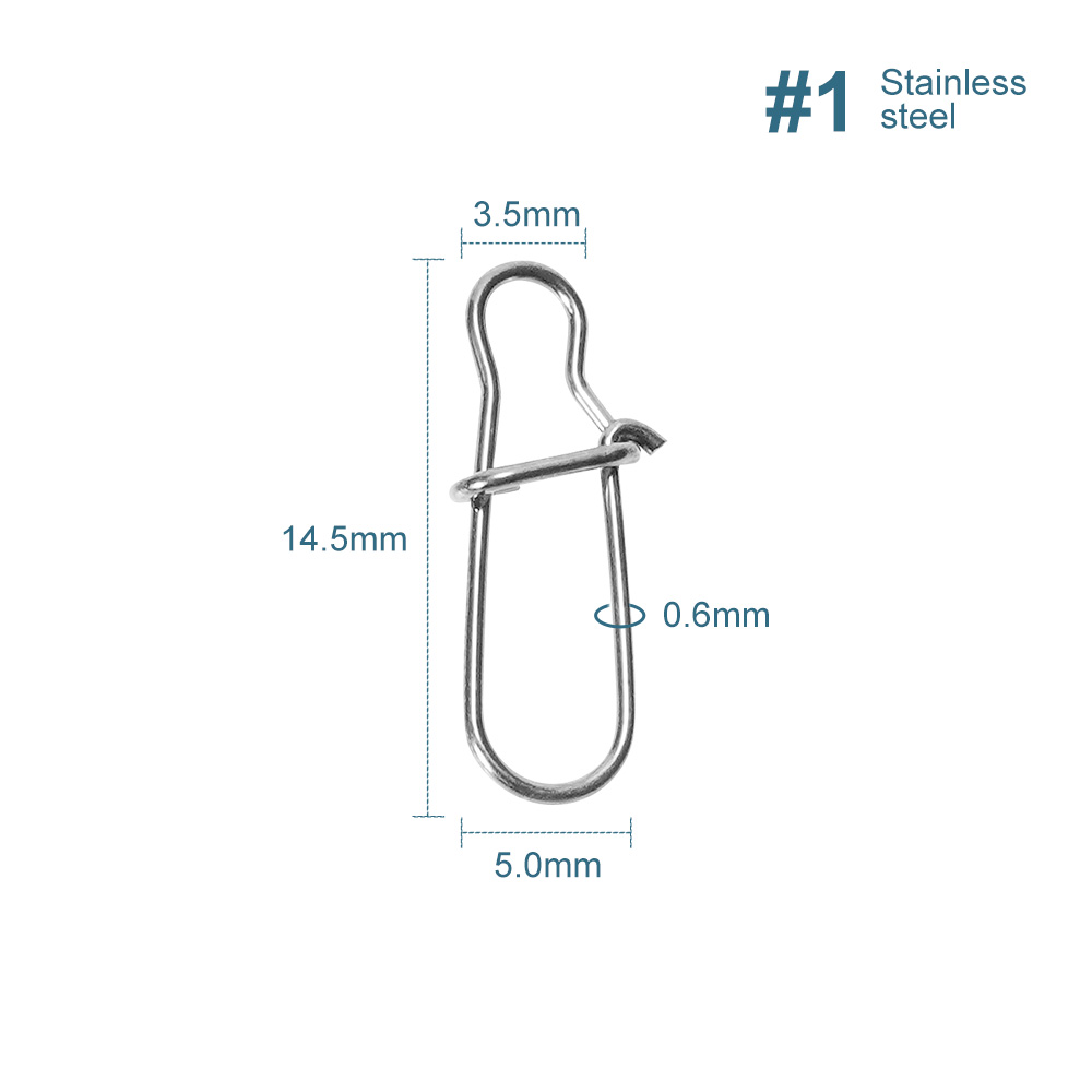 Noeby Stainless Steel Lock Snap Fishing Connector Fast Clip Swivel Solid Rings Safety Snaps Fishing Hook Tackle Snap: Burgundy