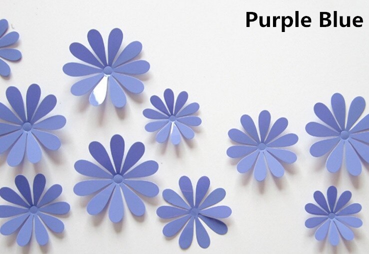 3D PVC Flower Wall Stickers Home Decor Flower Wall Decals for Kids Room TV Wall Stickers Kitchen Kids Wall Sticker: 2