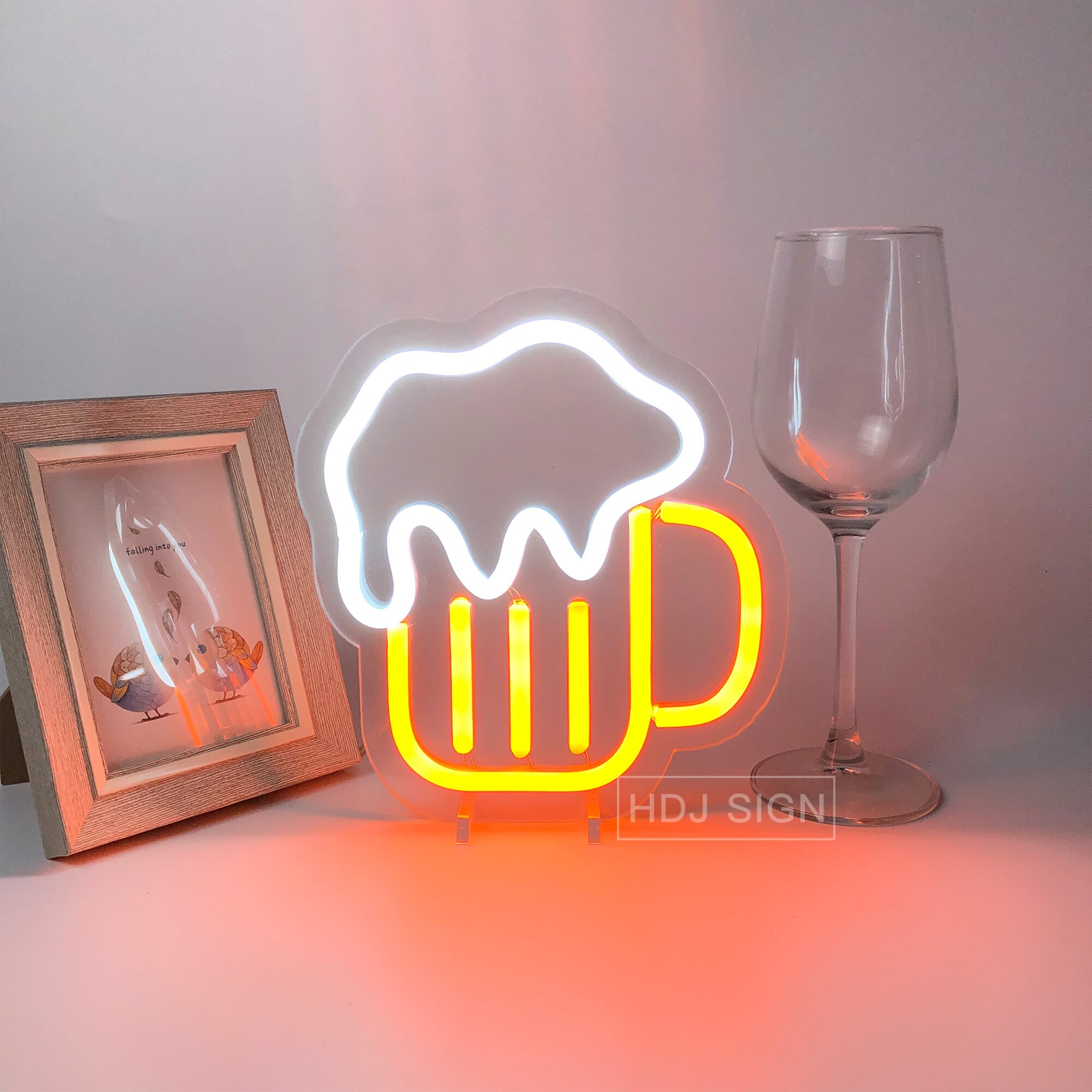 Beer Logo Neon Light Sign USB Plug Bar Desk Decor For Bar Club Pub Store Studio Table Decoration Illuminated Night Light