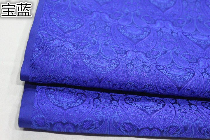 Largeur 29 pouces Bricolage Cos Chinois Robe kimono Damassé Tissu Jacquard Brocart En Soie Imitation Vêtements Tissu Pipa: Sapphire