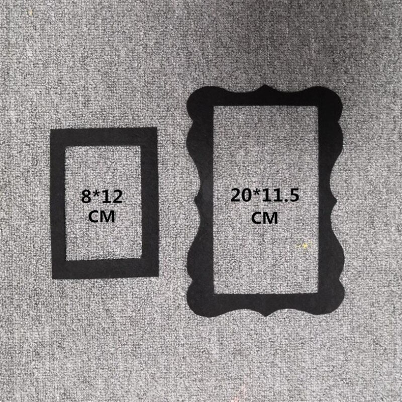 Cadres pour couvertures de jalon du 100ème anniversaire,accessoires de photographie, photo de la pleine lune, en feutre,: ripple 2pcs black