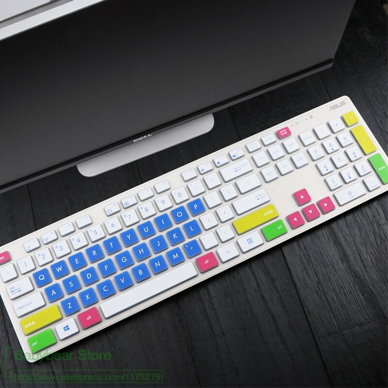 For Asus Vivo AiO V221 V272 V222 V221IC V227UN V272UA V222GB V222UA V222GA V222UB Desktop PC silicone Keyboard Cover Protector: candyblue