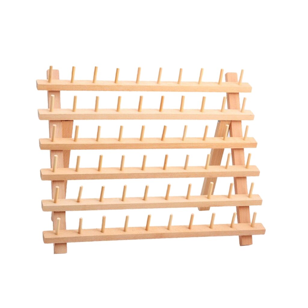 Porte-fil en bois, 60 bobines, porte-bobine