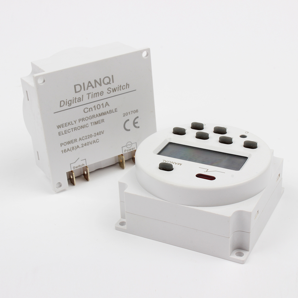 CN101A Ac 220V 230V 240V Digitale Lcd Power Timer Wekelijkse 7 Dagen Programmeerbare Schakelklok Relais 8A om 16A Timer 10A CN101 Mini
