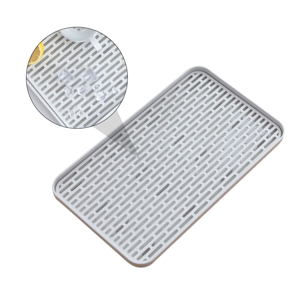 1PC Draining Board Double Layers Rectangular Rack Kitchen Drip Tray (Size Large)
