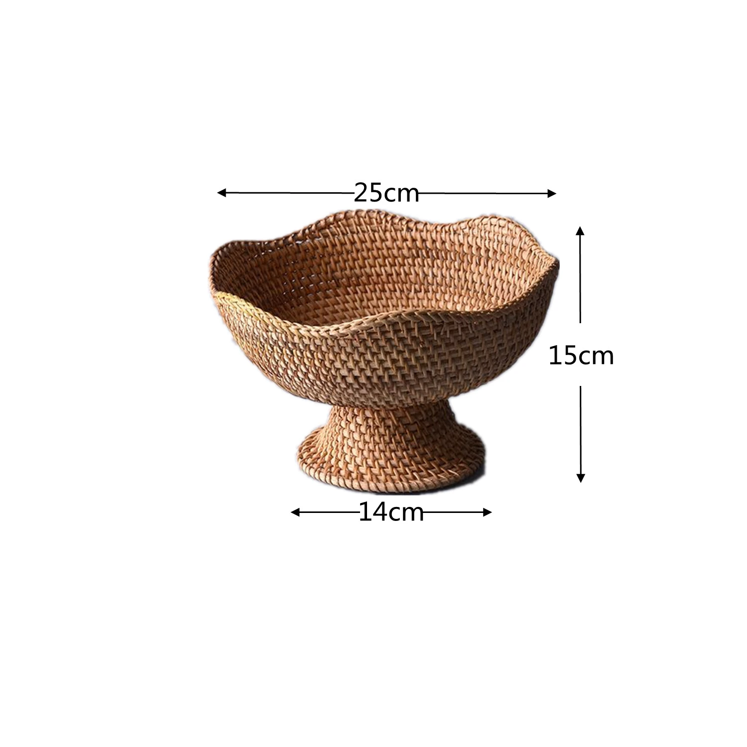 Rotan fruitmanden, rieten opbergschalen, natuurlijke geweven serveermanden, decoratieve manden voor het organiseren van spullen op het aanrecht.: Groente